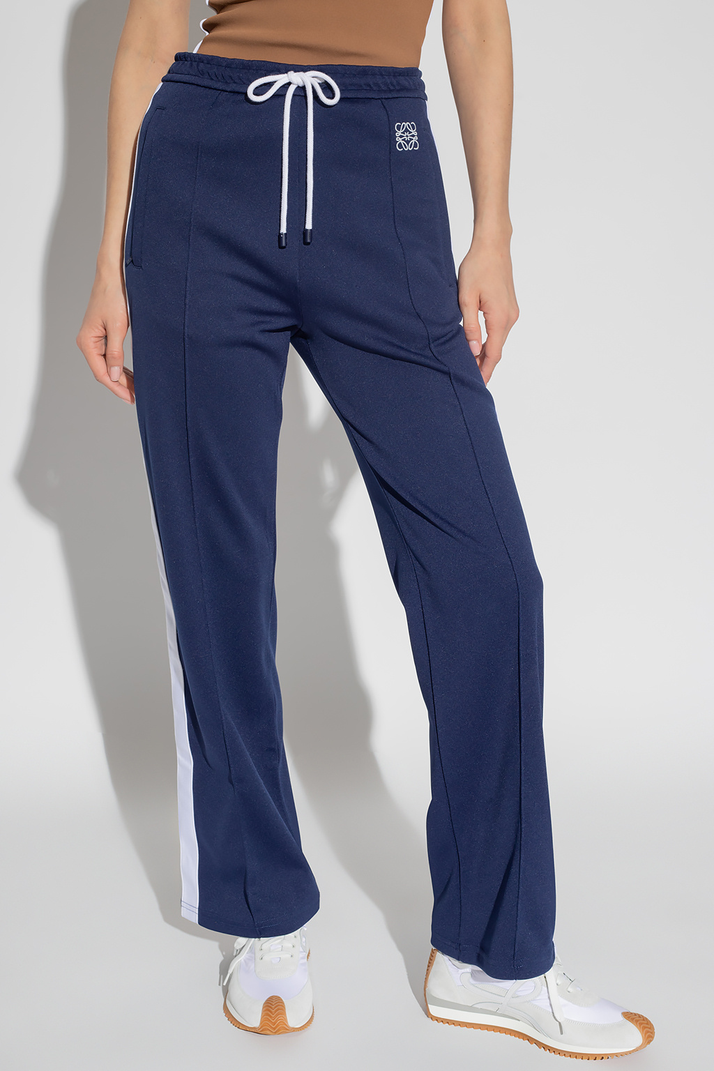 Navy blue Trousers with logo Loewe - SchaferandweinerShops